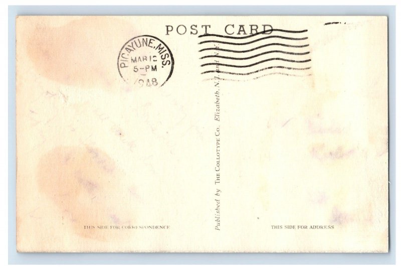 Vintage U.S. Post Office Picayune, Miss. Postcard F146E