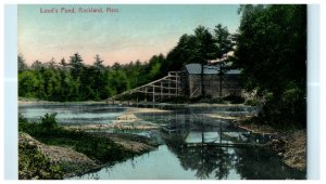 1908 Louds Pond, Rockland Massachusetts MA Antique Posted Postcard 