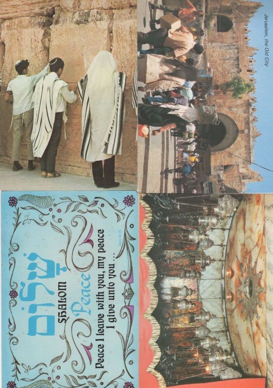 Jerusalem Shalom Peace Jewish Message 4x Isreal Postcard s