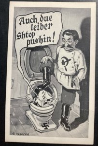 Mint Patriotic Picture Postcard PPC Stalin Flushing The Toilet