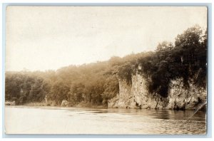 c1910's Palisades Scene Trees Cedar Rapids Iowa IA RPPC Photo Antique Postcard