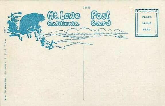 CA, Mount Lowe, California, Cable Car, Incline, E.C. Kropp 28655