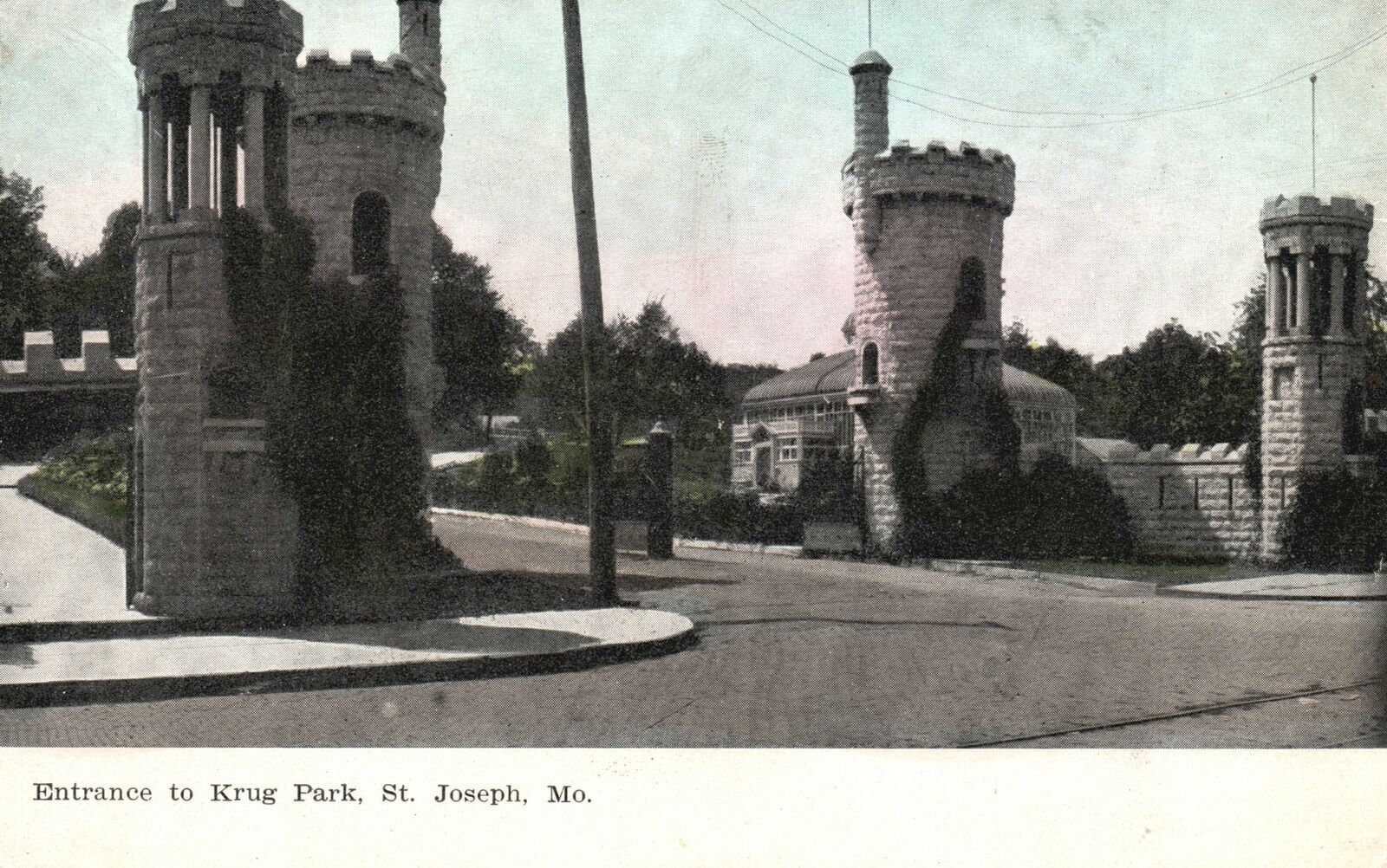 Vintage Postcard 1910's Entrance To Krug City Park St. Joseph Missouri ...