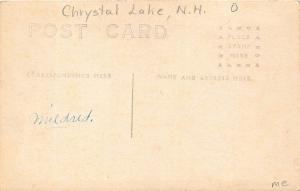 Chrystal Lake NH Store Fronts Horse & Wagons Parade RPPC Postcard