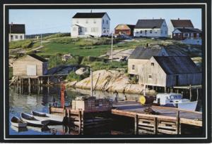 Peggy's Cove Granite Playground Nova Scotia NS Fishing Village Postcard D9