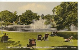 Warwickshire Postcard - Fountain Jephson Gardens - Royal Leamington Spa - 1757A