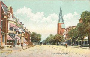 Postcard C-1910 Pennsylvania York South George Street Trolley 23-12430