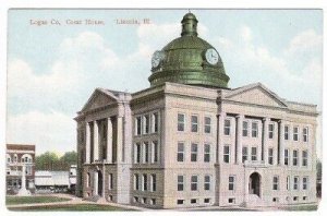 Court House Lincoln Illinois IL 1910c postcard