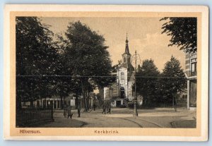 North Holland Netherlands Postcard Hilversum Churchbrink c1920's Antique