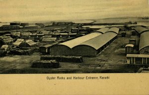 pakistan, KARACHI, Oyster Rocks, Harbour Entrance (1910s) R. Motumal Postcard