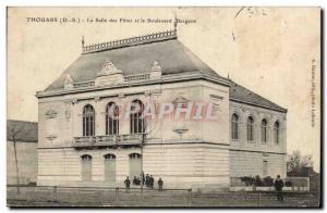 Thouars - the Hall of Festivals and Boulevard Bergeon - Old Postcard