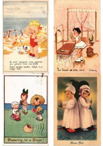 CHILDREN GREETINGS Mostly ARTIST SIGNED 100 Vintage Postcards (PART 18.) (L6155)