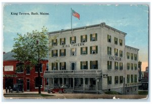 c1910's King Of Tavern Exterior Roadside Bath Maine ME Unposted Trees Postcard