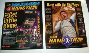 Hang Time & Maximum Original NOS Wall Posters 28 X 22 Basketball Artwork