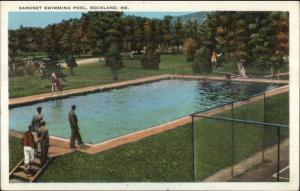 Rockland ME Samoset Swimming Pool c1920 Postcard