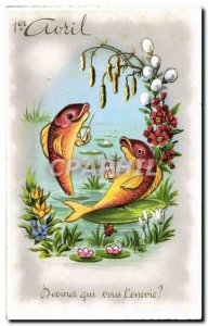Old Postcard Fantasy Poisson April 1st Easter Easter