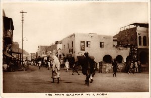 PC ADEN THE MAIN BAZAAR NO.1. REAL PHOTO YEMEN (a31464)