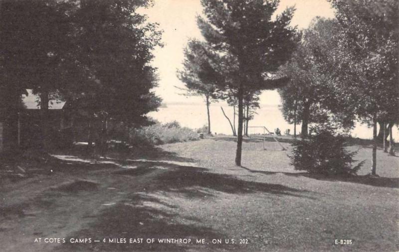 Winthrop Maine Cotes Camp Scenic View Antique Postcard K78394