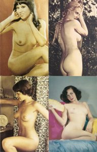 Nude postcards Lot of four (4) Modern repro of Classic Pin-Up  postcards