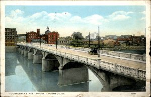 Columbus Georgia Fourteenth Street Bridge c1900-20s Vintage Postcard