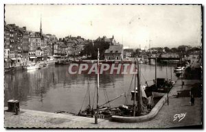 Modern Postcard Honfleur The Vieux Bassin Boat