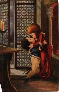 CPA AK Kissing Boy and Girl - Artist Signed CHILDREN (1292770)