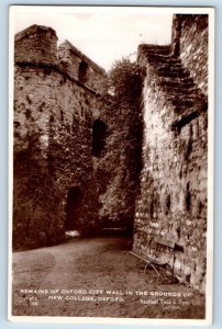 Oxford England Postcard Remains of Oxford City Wall c1920's Tuck Art RPPC Photo