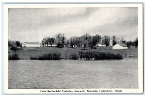 c1920's Lake Springfield Christian Assembly Grounds View Springfield IL Postcard