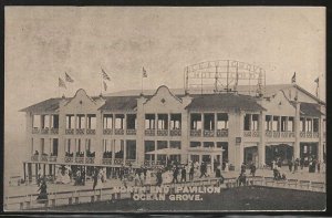 North End Pavilion, Ocean Grove, New Jersey, Early Postcard, Unused