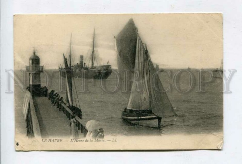 426481 FRANCE HAVRE Lighthouse 1906 year RPPC to RUSSIA