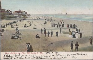 Postcard View North from Pier Old Orchard ME 1906