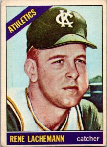 1966 Topps Baseball Card Rene Lacheman Kansas City Athletics sk2003