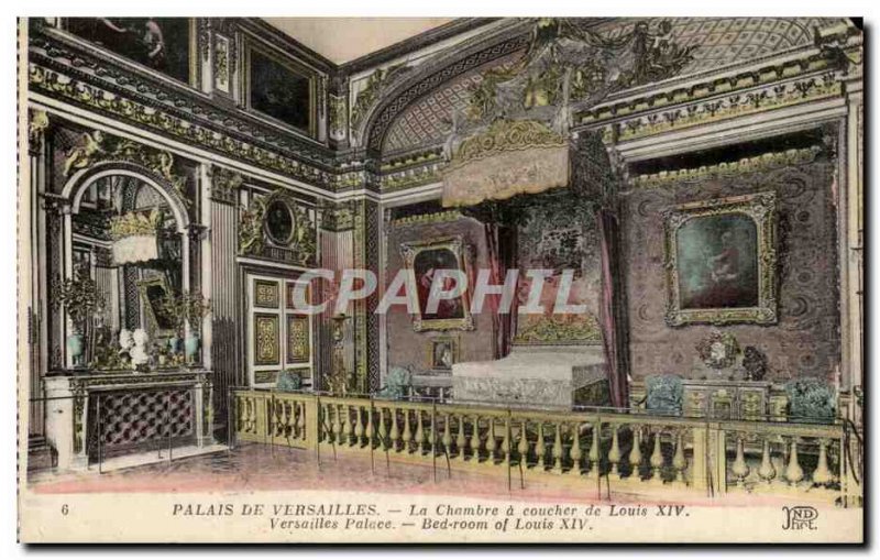 Old Postcard Palace Of Versailles The House Sunset Louis XIV