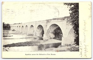 1907 Aqueduct Across The Mohawk At Fort Hunter Bridge Landmark Posted Postcard