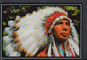 Native American Indians Postcard - Indian Headdress RR2591