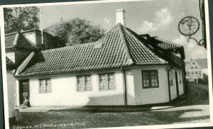 Denmark. Postcard. H.C. Andersen, House,Odense. 1954.