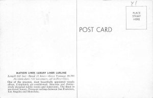 SS Lurline Matson Lines Ship 