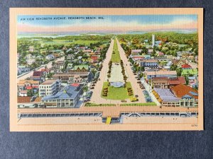 Air View Rehoboth Ave Rehoboth Beach DE Linen Postcard H2313083350