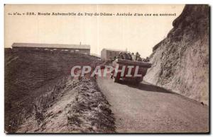 Old Postcard Route Aytomobile the Puy de Dome Arrival of a bus at the top