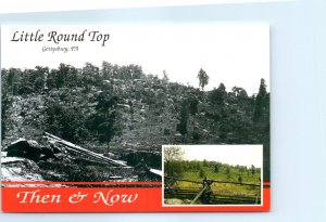 Postcard - Then & Now, Little Round Top - Gettysburg, Pennsylvania