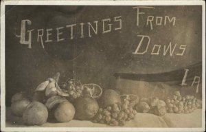 Dows IA Fruit Greetings 1908 Used Real Photo Postcard - Agriculture