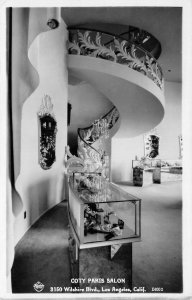 RPPC Stairway COTY PARIS SALON Los Angeles Art Deco Store 40s Rare Vintage Photo