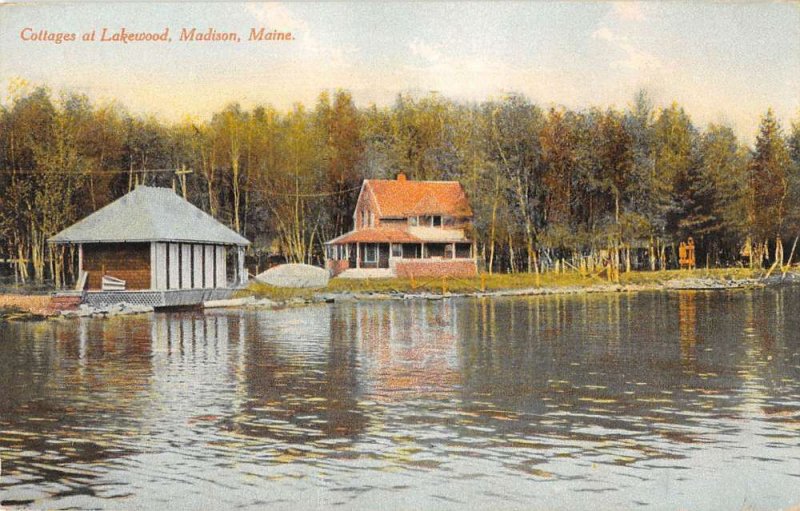 Madison Maine birds eye view cottages at Lakewood antique pc ZE686261