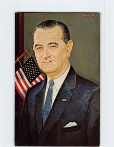 Postcard Lyndon B. John, 36th U. S. President By Morris Katz