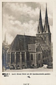 Vintage Berlin Sankt Nicolai-Kirche Photo Postcard Divided Back 1907-1915