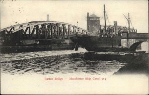 Manchester England UK Barton Bridge Ship Canal c1910 Vintage Postcard