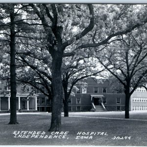 c1950s Independence, IA RPPC Hospital Nursing Home Real Photo Postcard Vtg A105