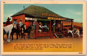 Langtry Texas TX, Hall of Justice, Saloon, Judge Roy Bean, Vintage Postcard