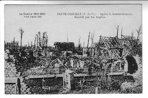 War Ruins 1914-1915 Neuve Chapelle France, Grave Crosses