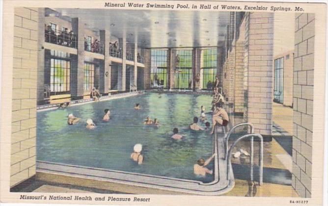 Missouri Excelsior Springs Mineral Water Swimming Pool Hall Of Waters Curteich